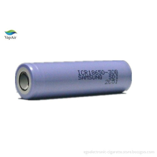 Orignal Samsung 18650 3000mah Battery E Cig , Lithium Ion Rechargable Battery